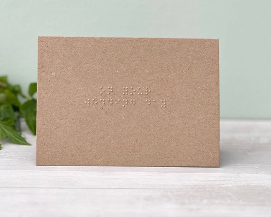 On Your Wedding Day Braille Card - Greeting Card for Bride and Groom