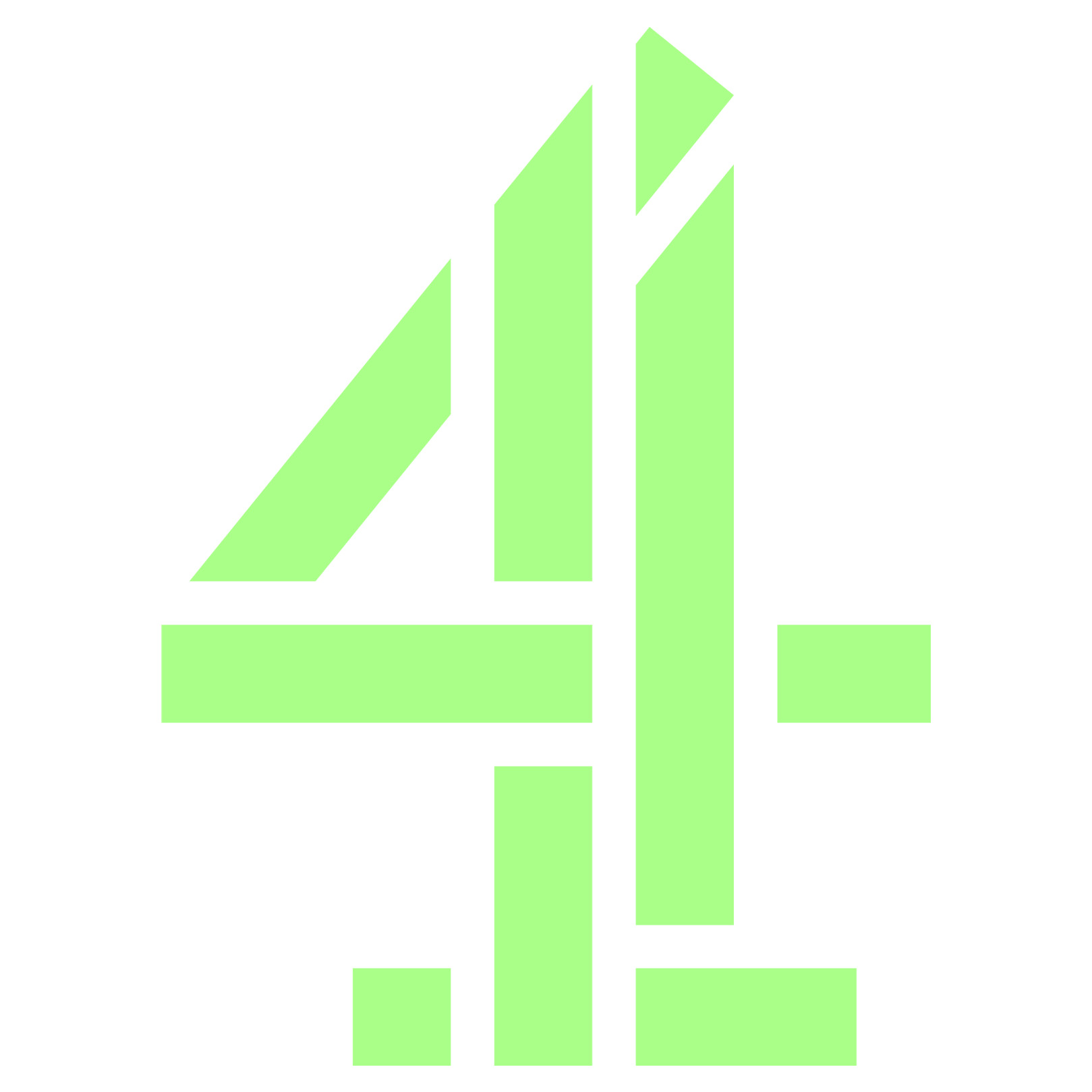 A big green number 4, Channel 4's logo.