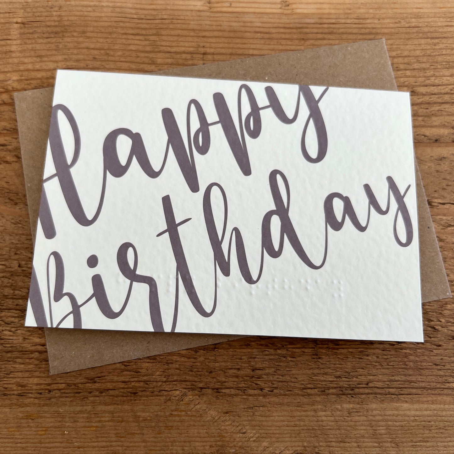 Happy Birthday Print & Braille Card