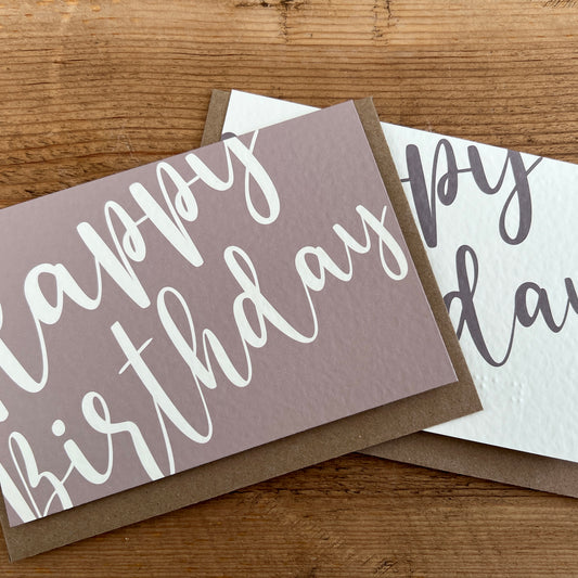 Happy Birthday Print & Braille Card