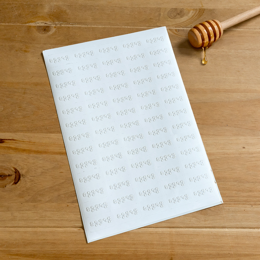 Braille Honey Jar Labels