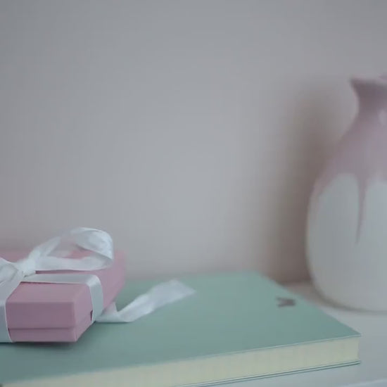 A video of a pastel purple card with Happy Mother's Day written in lower case braille.