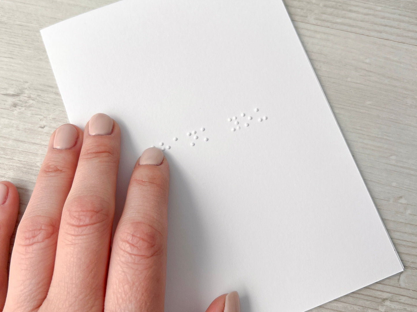 Braille Get Well Soon Greetings Card - Pastel Blue Tactile Card for Blind and Visually Impaired People