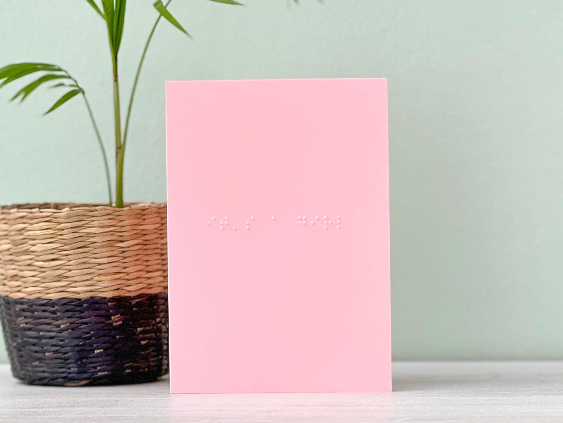 It's a Girl Braille New Baby Card - Personalised Message Included