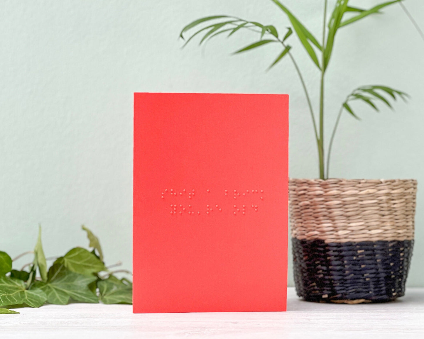 Braille Shit A Brick You're Old Birthday Card - Funny Tactile Card - Personalised Braille Card